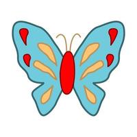 clip art de mariposa con diseño de dibujos animados vector