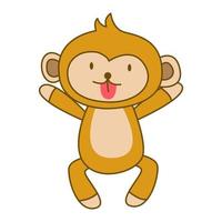 clip art of monkey with cartoon design vector