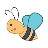 clip art of bee with cartoon design vector