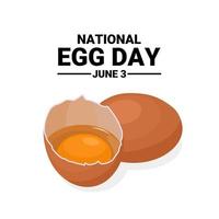 Vector illustration, cracked egg shell isolated on white background, template design for recipe or national egg day banner.