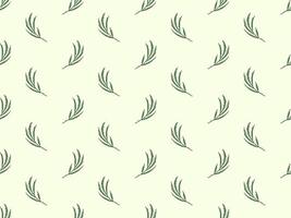 Leaf cartoon character seamless pattern on green background. Pixel style vector