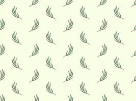 Leaf cartoon character seamless pattern on green background. Pixel style vector