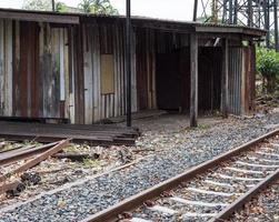 Small wooden warehouse. photo