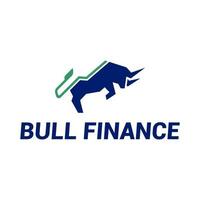 concepto de logotipo de toro. toro finanzas vector logo