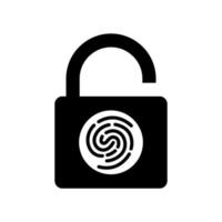 Finger Print padlock icon. Can be used in web and mobile. simple icon illustration vector