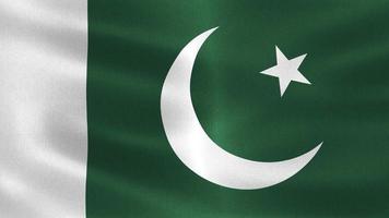 vlag van pakistan - realistische wapperende stoffen vlag video