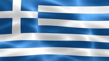 bandera de grecia - bandera de tela ondeante realista video