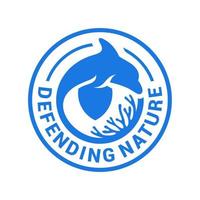 Defending nature Dolphin logo template vector