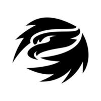 plantilla de vector de halcón de cabeza negra