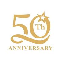 50 Anniversary Celebration template. Happy Anniversary card vector