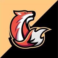logotipo de juegos de fox y deporte. logotipo de juego de zorro vector