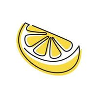 Fresh Lemon vector. Lemon fruits on summer season. Summer fruit vector