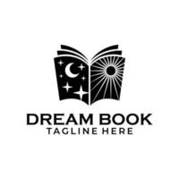 dream book logo vector. magic book vector
