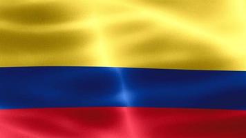 bandeira da colômbia - bandeira de tecido acenando realista video