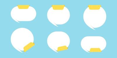 paper note bubble chat collection set vector