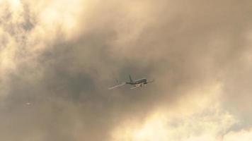 Passenger airliner on final approach. video