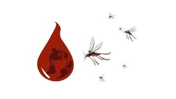 animación vectorial del día mundial de la malaria video