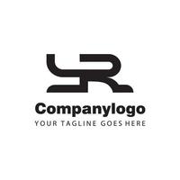 la combinación de las letras y y r es adecuada para el logotipo de una empresa vector