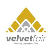 feria de terciopelo y diseño de logotipo de letra va vector