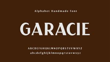 Classic alphabet font. Elegant vintage typography vector