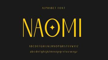 elegante fuente de letras del alfabeto. tipografía de lujo fuente sans serif moderna vector