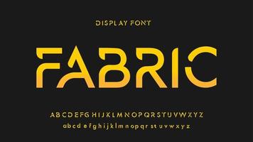 Creative alphabet font. electronic abstract typography technology sports music future vector