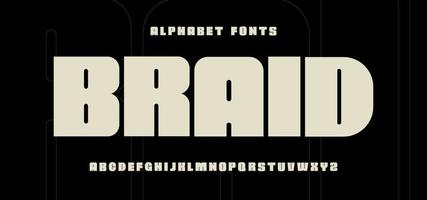 Super bold alphabet font. Urban classy font magazine typography vector