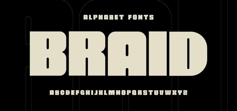 Super bold alphabet font. Urban classy font magazine typography
