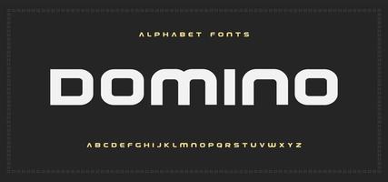 Square alphabet letters. modern futuristic typography vector