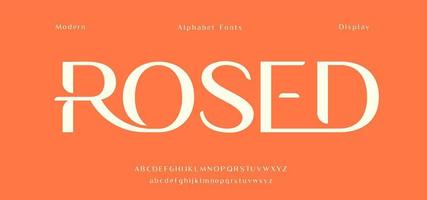 Modern display alphabet letters. Urban classy font magazine typography vector