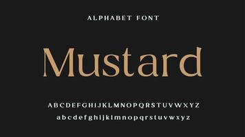 elegante fuente de letras del alfabeto. tipografía de lujo clásica fuente serif decorativa vintage retro vector