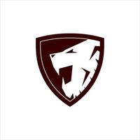 lion shield vector design. Lion logo - vector illustration, emblem design on white background