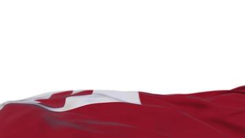 Tonga stof vlag zwaaien op de wind lus. Tonga borduurwerk gestikte doek banner zwaaiend op de wind. halfgevulde witte achtergrond. plaats voor tekst. 20 seconden lus. 4k video