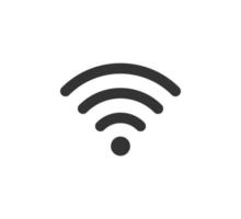 Wi Fi icon. Wifi signal icon. Wireless internet connection signal. Vector illustration isolated on white background