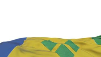 drapeau en tissu de saint vincent et les grenadines agitant sur la boucle du vent video