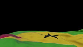 Sao Tomé en Principe stof vlag zwaaien op de wind lus video