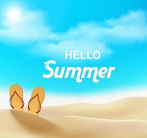 Hello summer. Summer holiday background vector