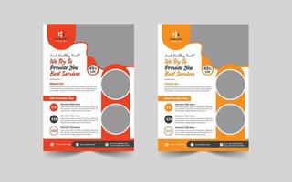Modern food flyer design template for various us like restaurant food flyer with ready to print vector
