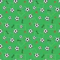 Vector - Abstract seamless pattern element of football or soccer game on green grass background. Spot, recreation concept. Can be use for print, paper, fabric, wallpaper.
