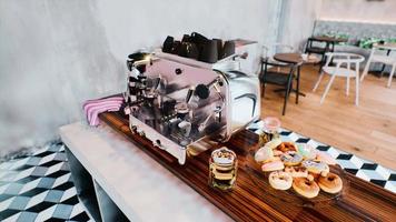 Espresso coffee machine in the loft office video