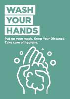 Wash your Hands Ready Poster vector