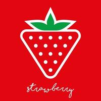 The illustration of a strawberry vector