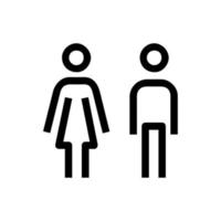 the female and male toilet icon vector