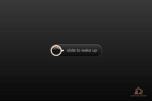 Slide to wake up ad image vector