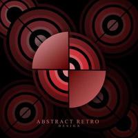 abstract rounded retro design vector