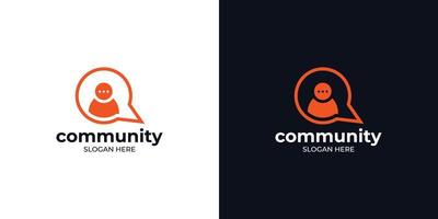 set logo community for company and agency vector