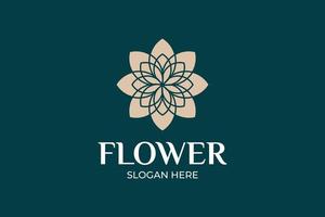 conjunto de logotipo de flor de loto simple y moderno vector