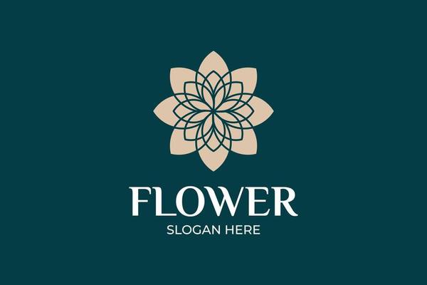 simple and modern lotus flower logo set