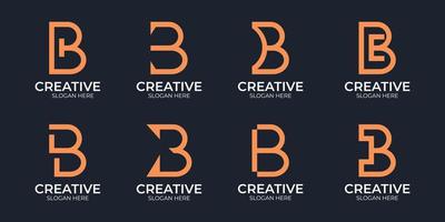 monogram letter B logo collection vector