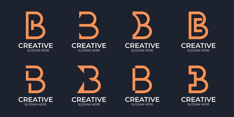 monogram letter B logo collection